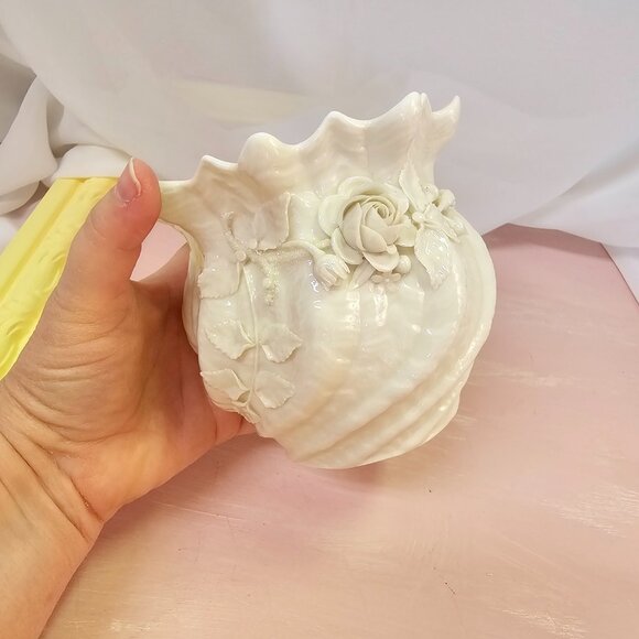 Belleek Porcelain, Parisian Rose Bowl, Vase, Vintage, 1955-65 - Picture 5 of 6